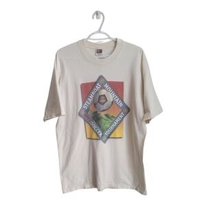Fruit of the Loom Beige Vintage Steamboat MountainSoccer Tournament Tee 90s SZ L